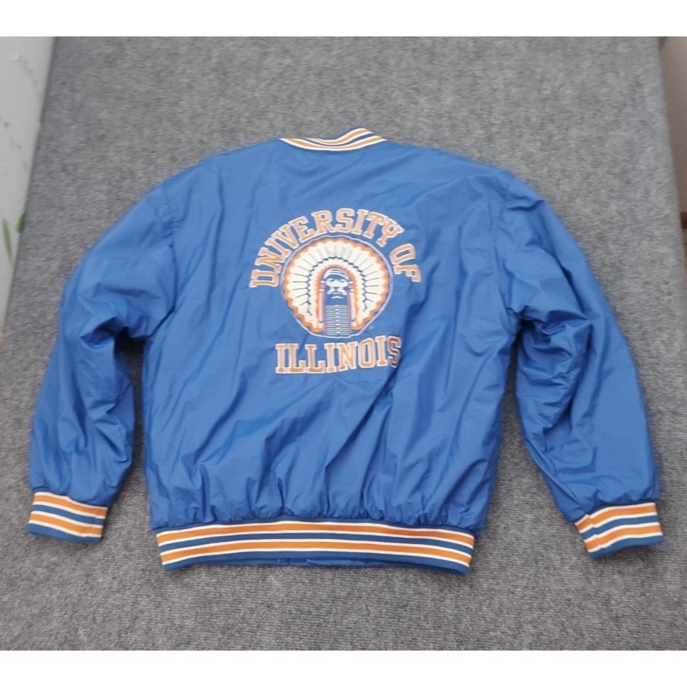 Vtg University of Illinois Fighting Illini Bomber Jacket Steve & Barrys Medium